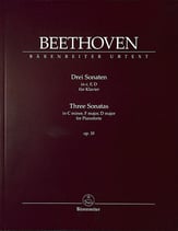 Three Sonatas, Op. 10 piano sheet music cover